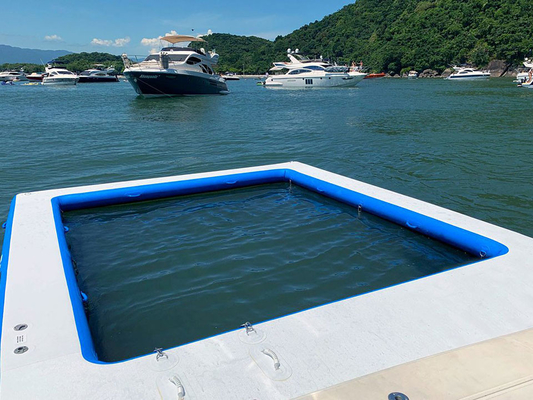 遊艇 屋外スポーツ ドロップ 縫い 海プール 充電式 浮遊海洋 海水泳池 防水網