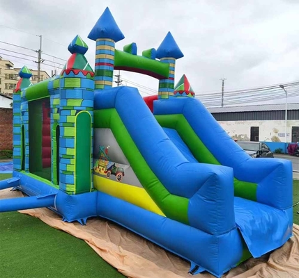 快速配送 充気式バウンサー PVC素材 コンボ バウンサーハウス スライドとバスケットボールフック