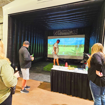高品質の充電可能なゴルフテント 屋外 室内 充電可能なゴルフ スポーツシミュレーター 部屋 充電可能なゴルフ 打つ檻