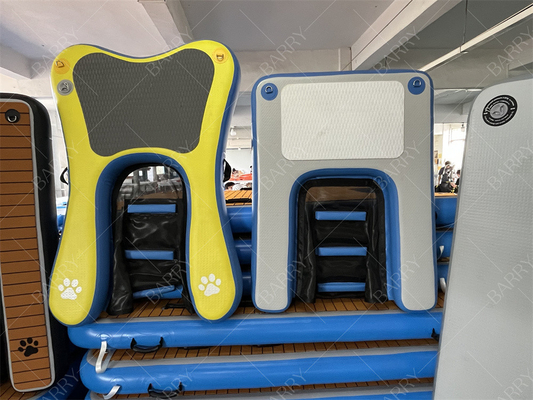 安全で安定した不滑り PVC 充気式 犬用水道 浮遊台 ペット 登山マット プール 湖ドック