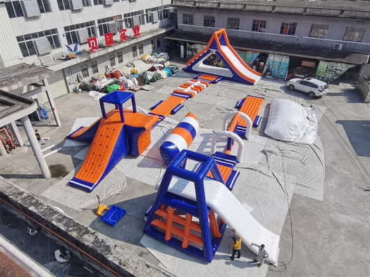 充気型浮遊水上公園 設計と防水機能 充気器 アクセサリー