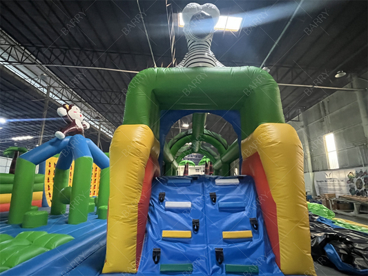 おかしな狂ったドライブ 遊園地 ゲーム 動物 Bg ボンサー 障害物コース スライド 充気式 テーマパーク