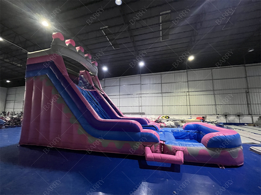 8.4x3.6x6m カスタムジャンパー ボンチキッズ ピンクプリンセス パーティのための水上スライド