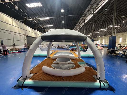 商用 充気型ヨット 浮遊プラットフォーム 島 ボートドック 充気型ボートハウス