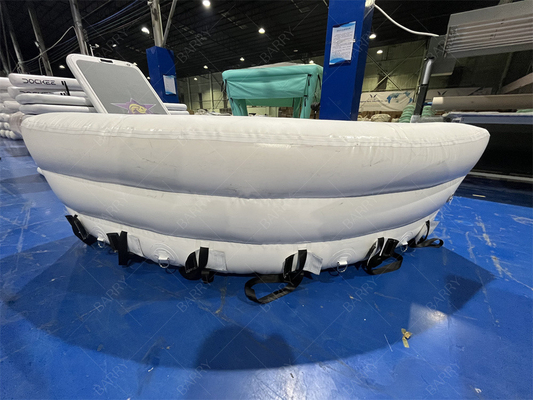 商用品のPVC水上スポーツ 充電式水泳 浮遊島 ホワイト 充電式水泳 浮遊ボート ソファ