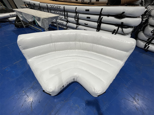 商用品のPVC水上スポーツ 充電式水泳 浮遊島 ホワイト 充電式水泳 浮遊ボート ソファ