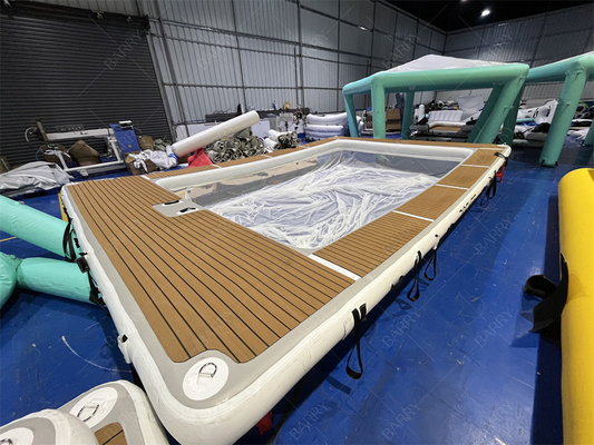 新型ポータブル 充電式 浮遊型 海水泳池 保護型 防水池 網付き ヨット用