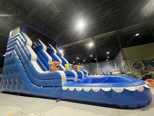 遊園地 屋外庭園 大きな子供 インフレータブル ダブル ウォーター スライダー ティーンエイジャー 裏庭