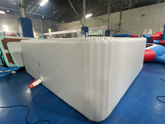 安全ホットドロップステッチ生地新素材インフレータブルカスタムメイドグレーインフレータブルプールボールピット子供用