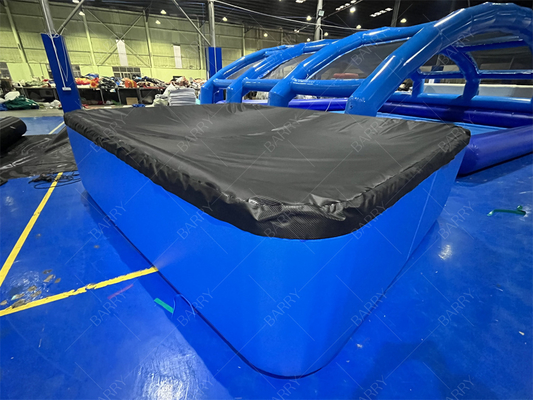 ダークブルーアイス バスタブ カスタムPVCドロップステッチ 蓋付き充気プール 子供向け