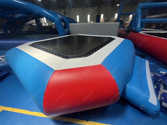 0.9mm PVC 浮遊式 充電式 水上公園 湖 充電式 水上ゲーム 海のための充電式水上公園