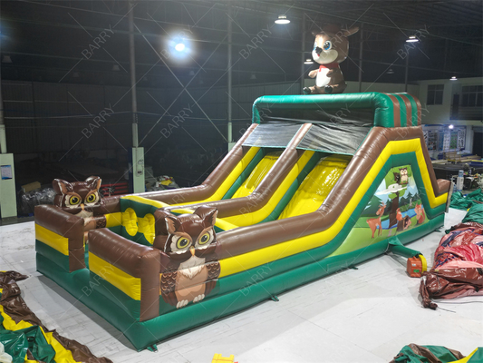 巨大なインフレータブルジャンピングバウンサースライド障害物コース インフレータブルゲーム 障害物トランポリンパーク 子供と大人向け