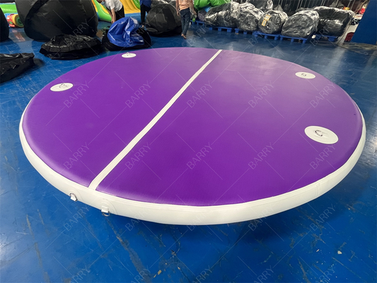 ドロップシッチング PVC 丸いチューブ 紫 充気ドック 水遊び プール 湖