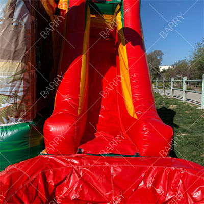 キッズ 恐竜 スライド付き 跳ね上がる家 カスティーロス 吹き込み式 ディノ 跳ね上がる城 スライド 吹き込み式