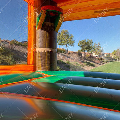 キッズ 恐竜 スライド付き 跳ね上がる家 カスティーロス 吹き込み式 ディノ 跳ね上がる城 スライド 吹き込み式