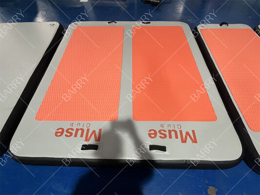 DWF フローティングピラティスマット インフレータブルウォーターヨガマット アクアフィジカルフローティングスイミングプールマット