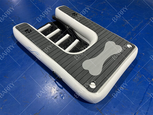 膨らませられる犬のランプ 折りたたむペット・プラットフォーム 滑らないEVA付きの水上浮遊ドック