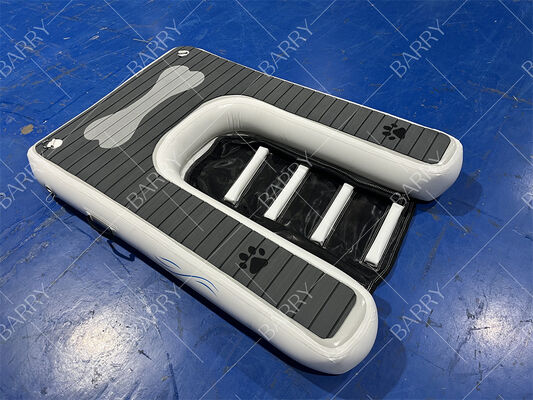 膨らませられる犬のランプ 折りたたむペット・プラットフォーム 滑らないEVA付きの水上浮遊ドック