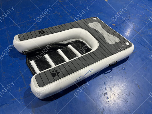 膨らませられる犬のランプ 折りたたむペット・プラットフォーム 滑らないEVA付きの水上浮遊ドック