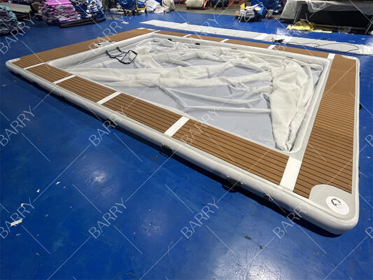 夏のドロップ 縫い管 膨らませられる水母 ヨットプール 網付き海水泳池