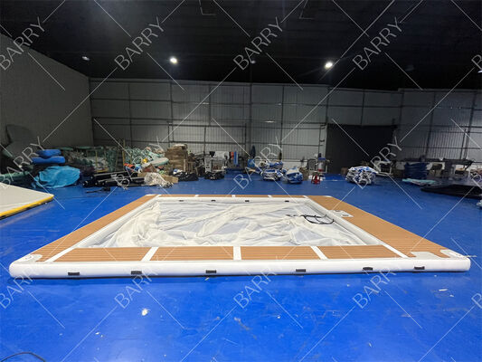 夏のドロップ 縫い管 膨らませられる水母 ヨットプール 網付き海水泳池