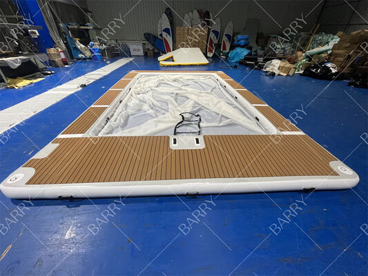 夏のドロップ 縫い管 膨らませられる水母 ヨットプール 網付き海水泳池