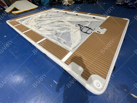 夏のドロップ 縫い管 膨らませられる水母 ヨットプール 網付き海水泳池