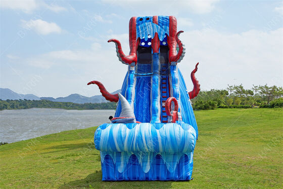 大人用大型商用水上滑り台 充気式25フィート海戦滑り台