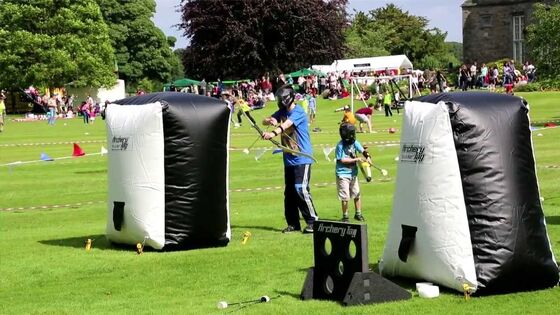 ゲームを撃つ膨脹可能なペイントボールの燃料庫のアーチェリーの札の障害