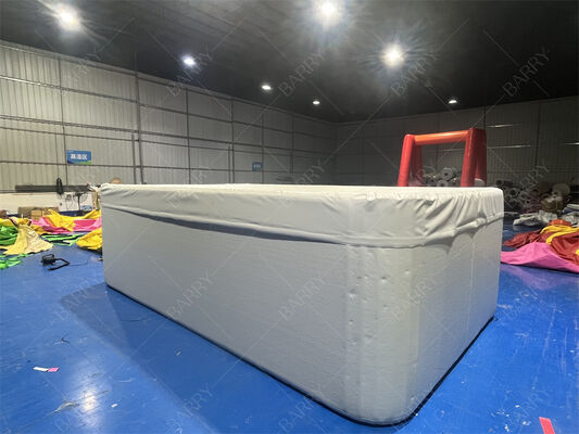 カバー付き長方形ドロップステッチDWFファブリック製インフレータブルキッズプール