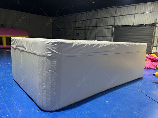 カバー付き長方形ドロップステッチDWFファブリック製インフレータブルキッズプール