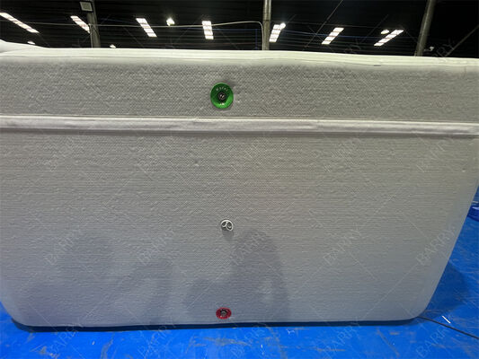 カバー付き長方形ドロップステッチDWFファブリック製インフレータブルキッズプール