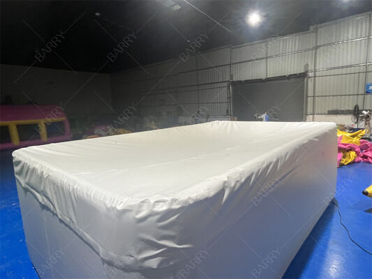 カバー付き長方形ドロップステッチDWFファブリック製インフレータブルキッズプール