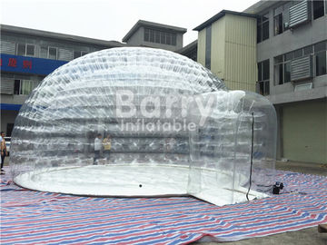 透明で膨脹可能な泡テント、ポリ塩化ビニールの防水シートが付いている屋外のキャンプの空気テント