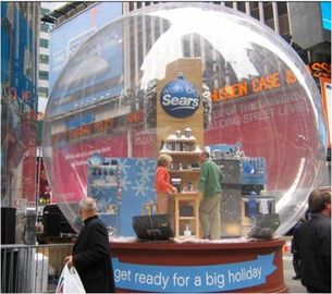 クリスマスのための巨大で明確なポリ塩化ビニールの膨脹可能な広告プロダクト雪の球