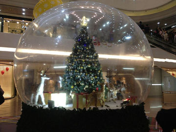 クリスマスのための巨大で明確なポリ塩化ビニールの膨脹可能な広告プロダクト雪の球