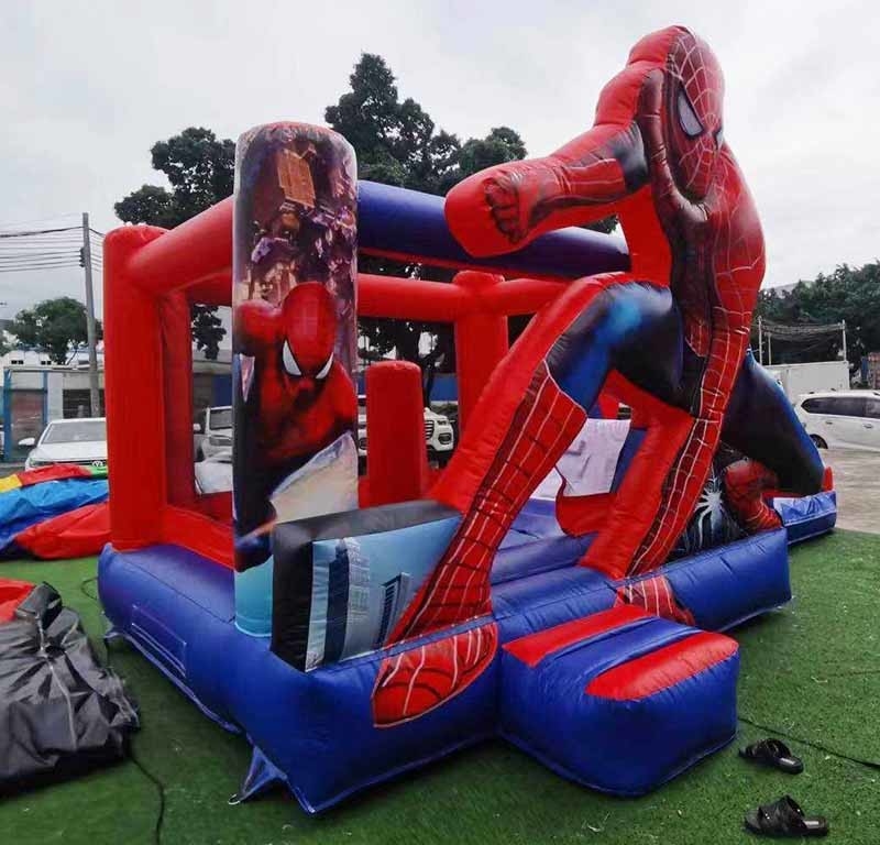 スライド付き屋内・屋外 スパイダーマン ボンズハウス テーマの子供パーティー