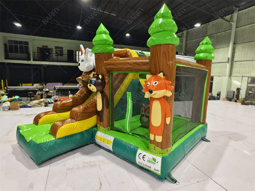 3.6x3x2.4m 動物テーマ 熱帯雨林 ジャンピング ボンシング カッスル 商業用 膨らませられる ボンシング ハウス