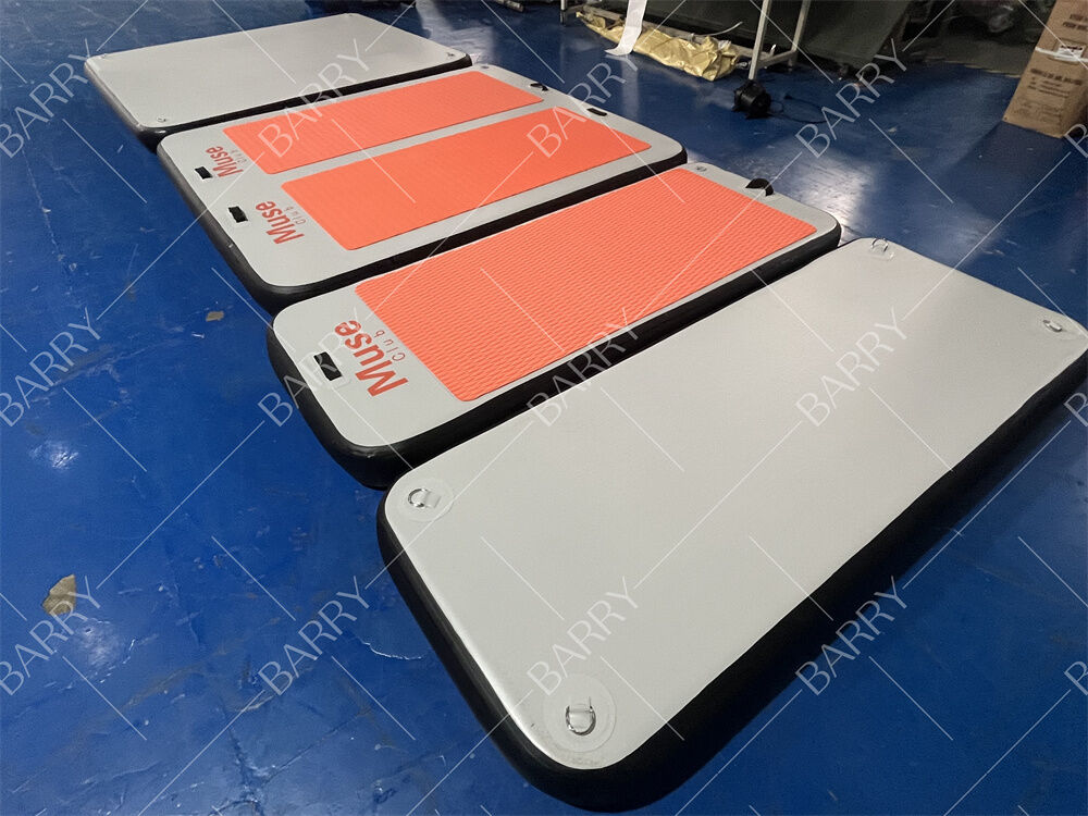 DWF フローティングピラティスマット インフレータブルウォーターヨガマット アクアフィジカルフローティングスイミングプールマット