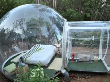 透明な芝生の屋外の膨脹可能なテントのゆとりの家族のための膨脹可能なキャンプのテント