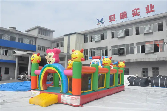 屋外の子供のためのスライドが付いているカラフルなジャンプインフレータブルバウンスハウス弾む城