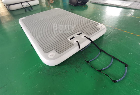 パーソナライズド ポータブル ドロップ 縫い PVC ティーク 充気式浮遊プラットフォーム 水道プラットフォーム ドック