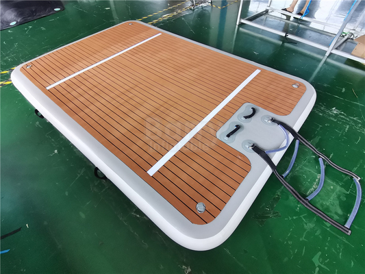 カスタマイズされたロゴ 充電式ポントン 充電式水上プラットフォーム 階段付きドック