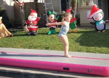 女の子党ギフトのピンクの体操のための膨脹可能な空気トラック体育館のマットかダンスは傷害を避けます