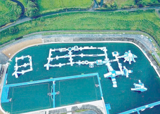 0.9mmポリ塩化ビニールの防水シートホテルのプールのための膨脹可能な浮遊水公園のゲーム