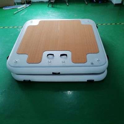 フィート手または電気ポンプを搭載する顧客用2x2m膨脹可能な浮遊ドック