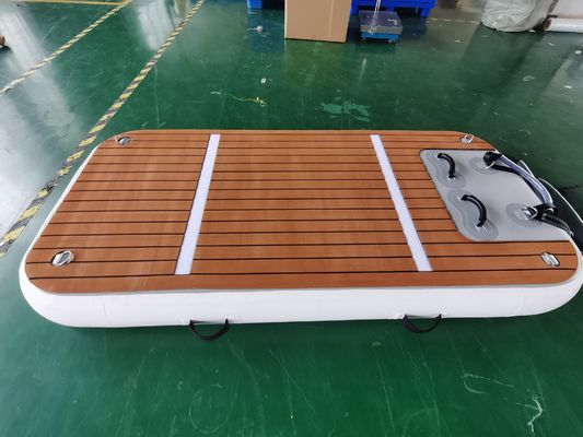 顧客用3x1m膨脹可能な浮遊ボートのドック木色