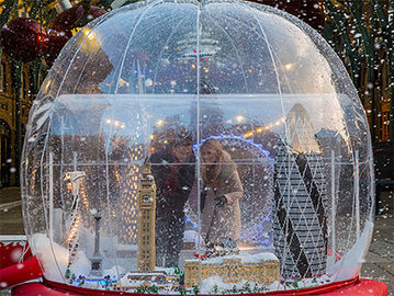 屋外の膨脹可能な広告プロダクト透明なクリスマスの雪の地球