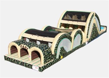 賃貸料の運動場の 3 つの車線との膨脹可能な軍の障害物コース