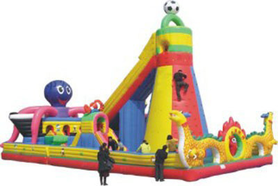 NFPA701屋内膨脹可能な遊園地の二重酒のステッチ